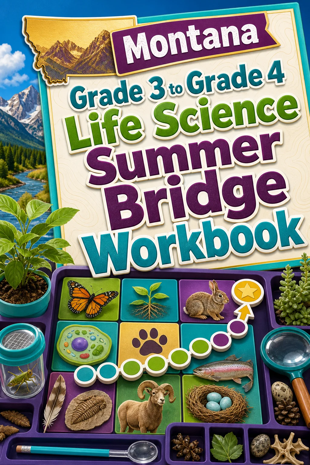 Montana Grade 3 to Grade 4 Life Science Summer Bridge Workbook