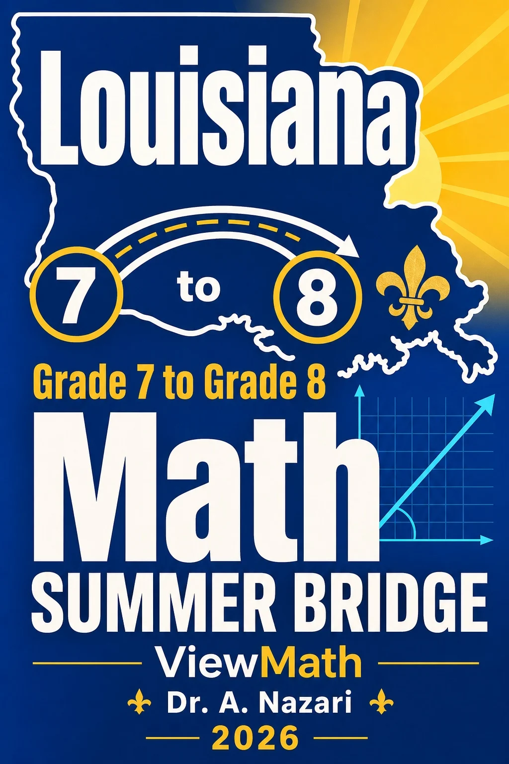 Louisiana LEAP 2025 Grade 7 to Grade 8 Math Summer Bridge