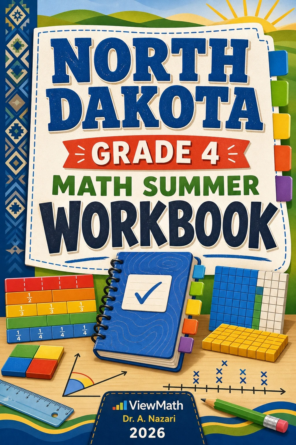 North Dakota NDSA Grade 4 Math Summer Review Workbook