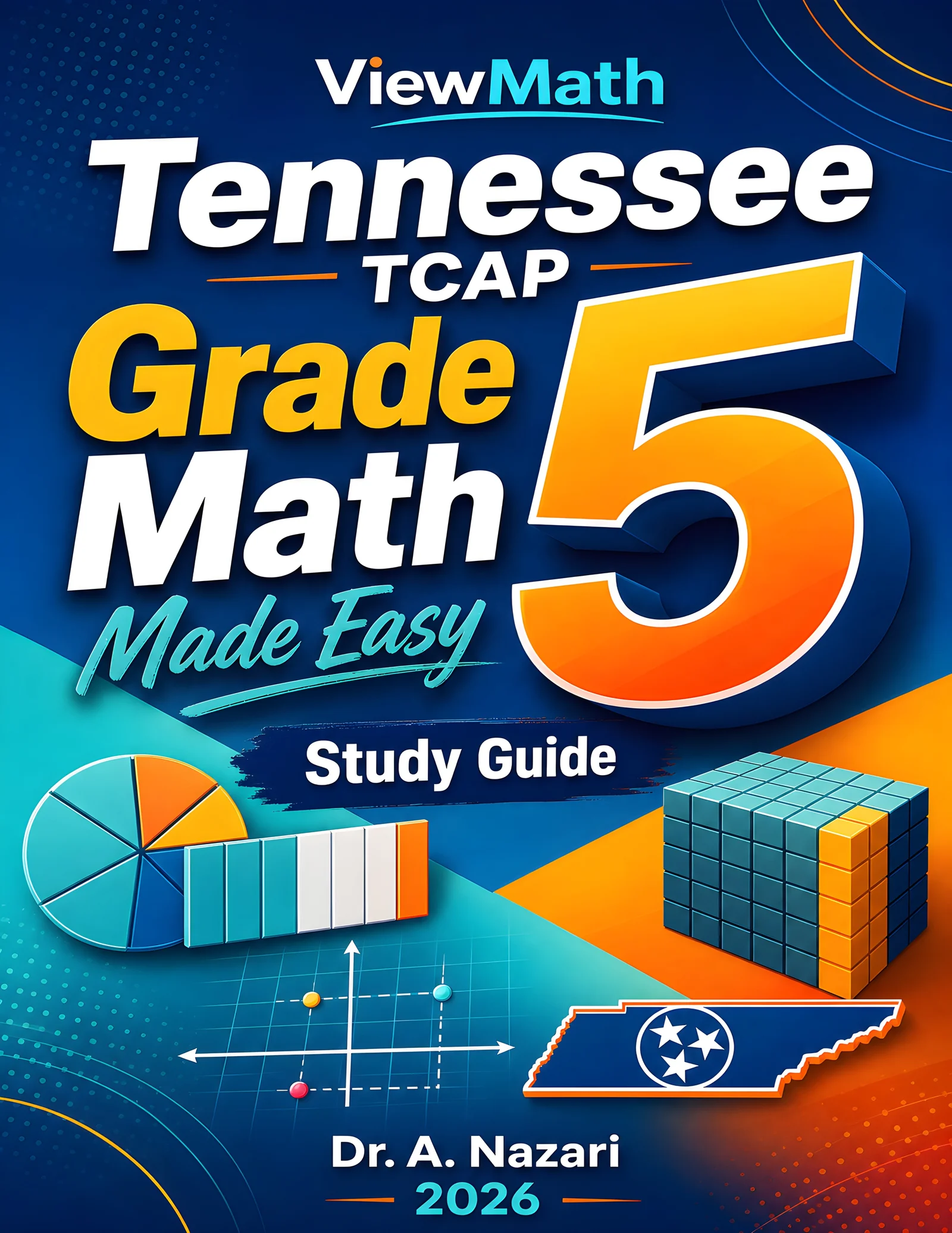 Tennessee TCAP Grade 5 Math Learn & Test Bundle: 3 Guides, Workbook & 25 Tests