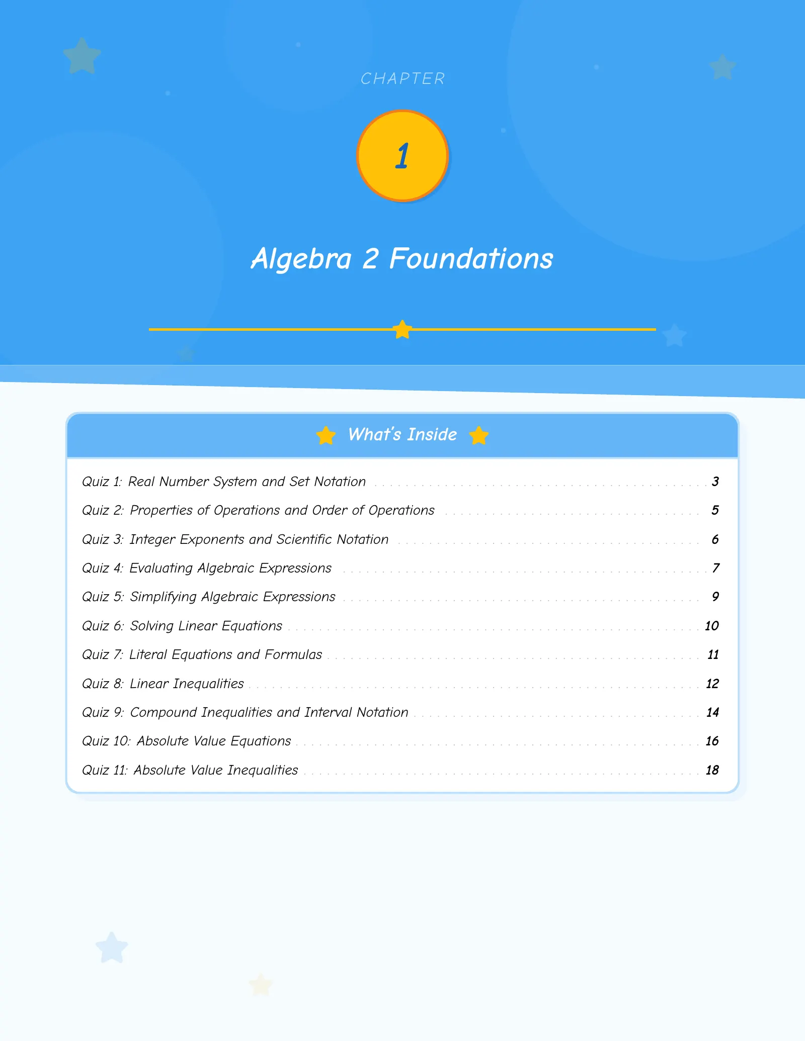 Representative ViewMath book learning or practice page