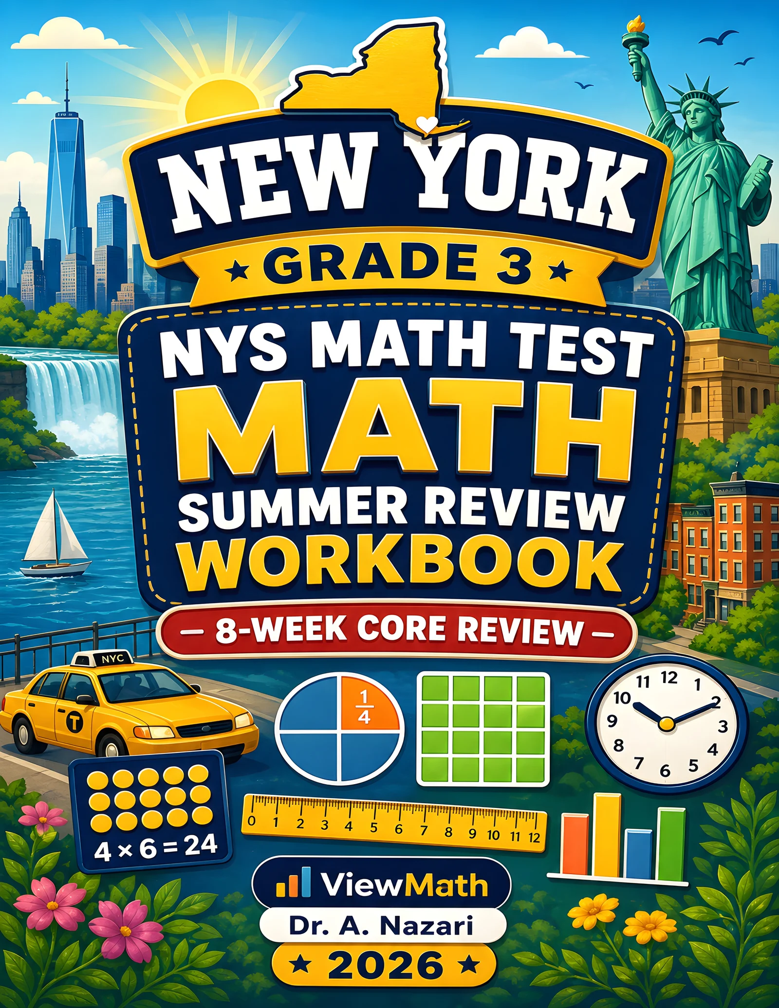 New York NYS Math Test Grade 3 Math Summer Review Workbook