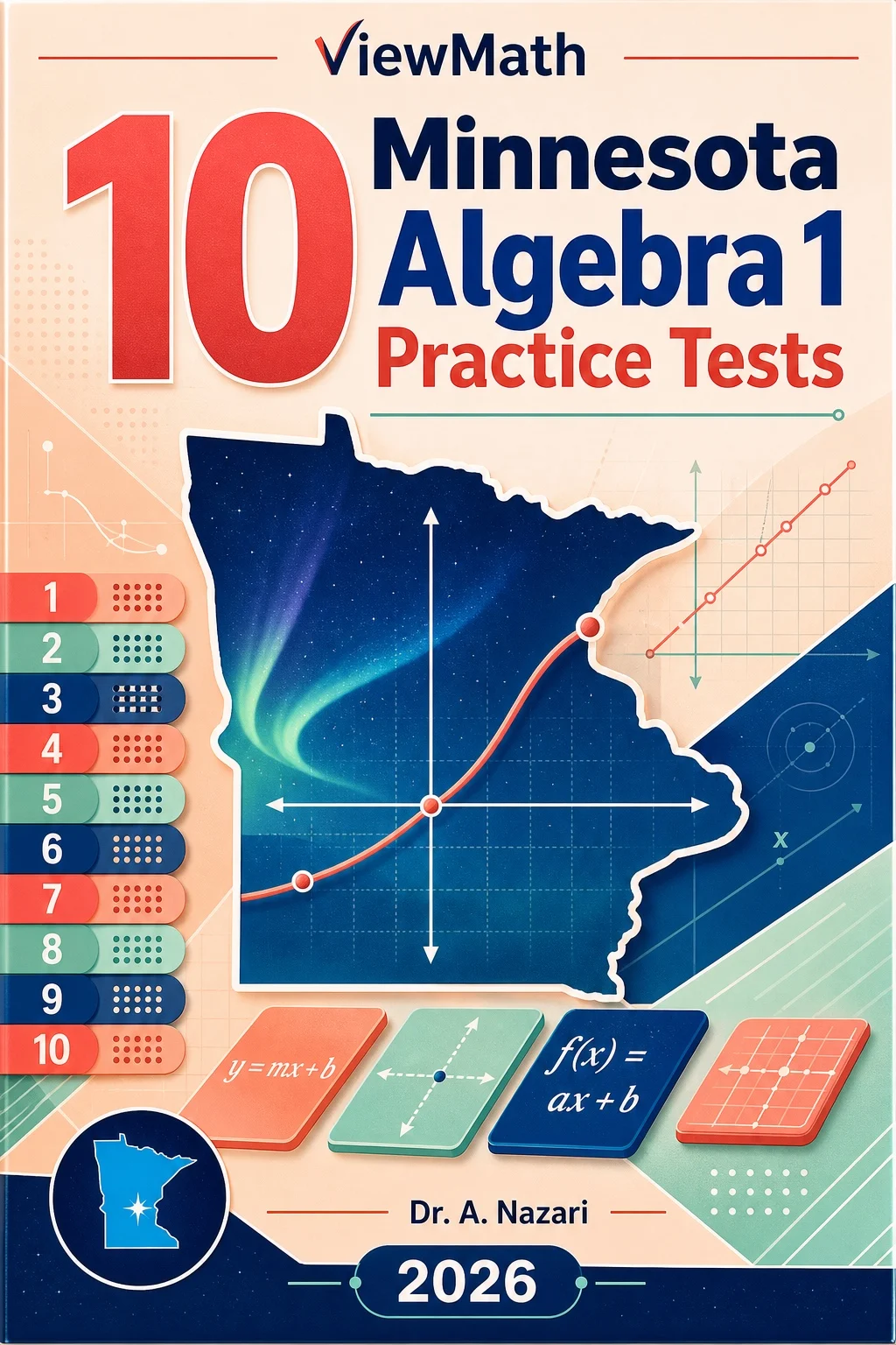 10 Minnesota MCA Algebra 1 Math Practice Tests