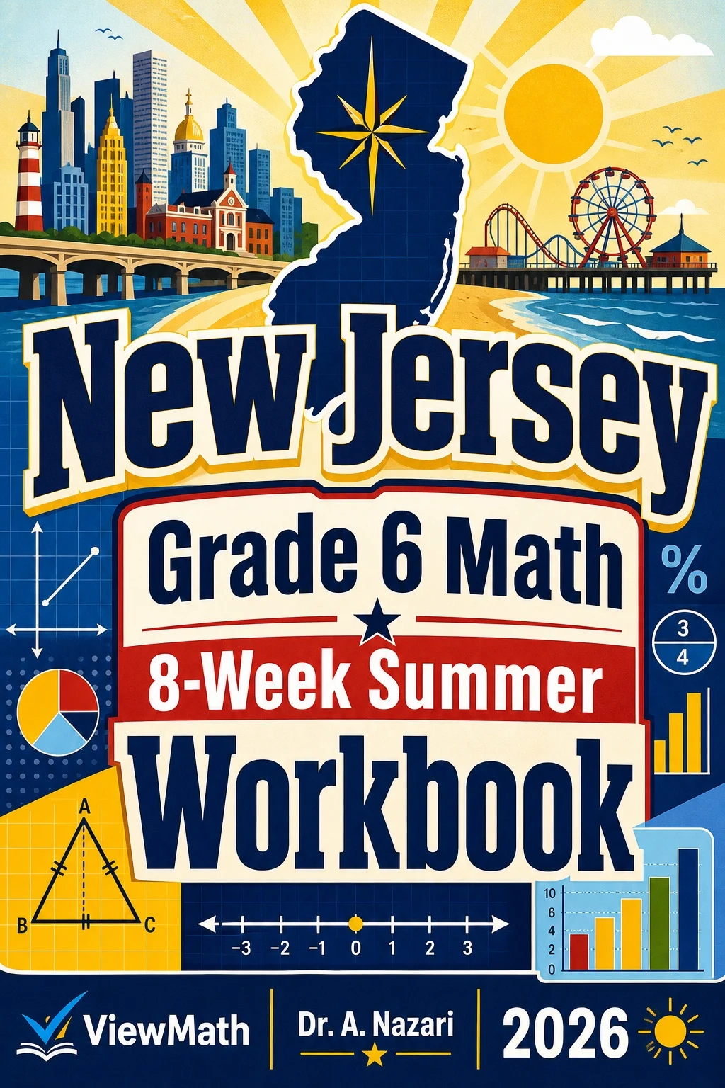 New Jersey NJSLA Grade 6 Math Summer Review Workbook