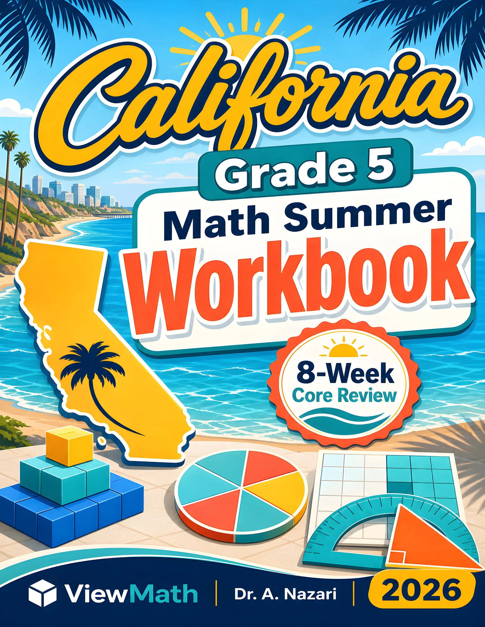 California CAASPP Grade 5 Math Summer Review Workbook