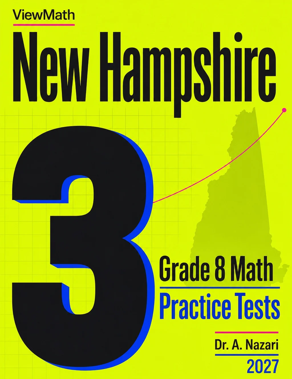 New Hampshire NH SAS Grade 8 Math Practice Tests Bundle: 25 Full-Length Tests