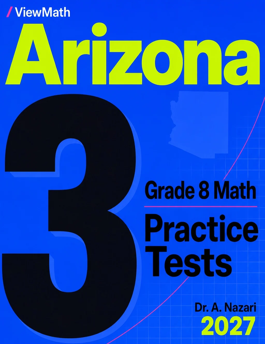 Arizona AASA Grade 8 Math Practice Tests Bundle: 25 Unique Full-Length Tests