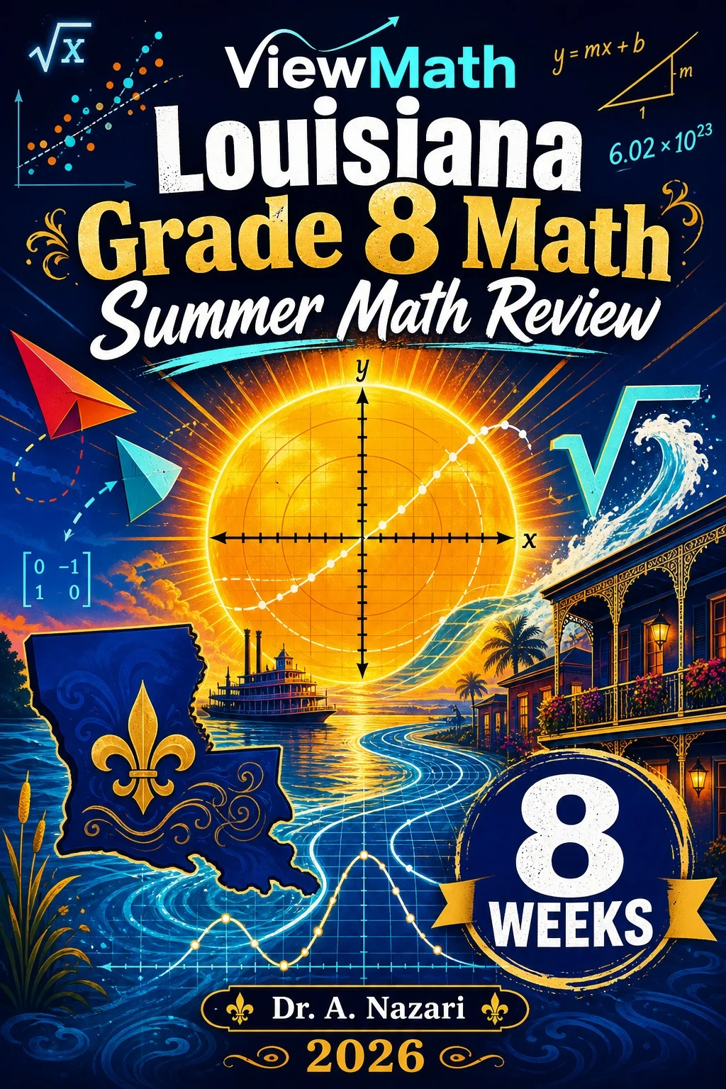 Louisiana LEAP 2025 Grade 8 Math Summer Review