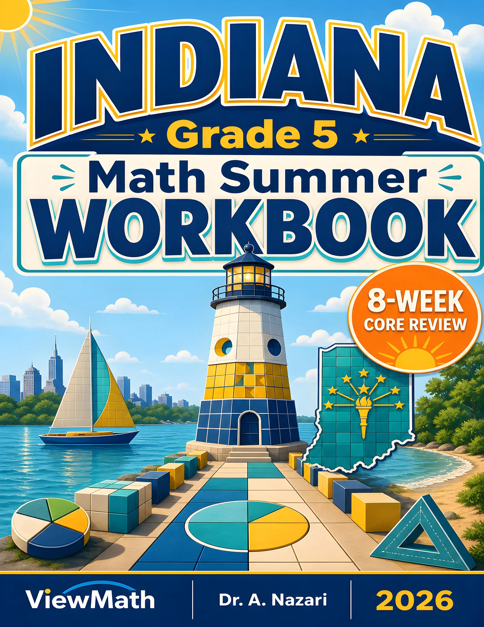 Indiana ILEARN Grade 5 Math Summer Review Workbook