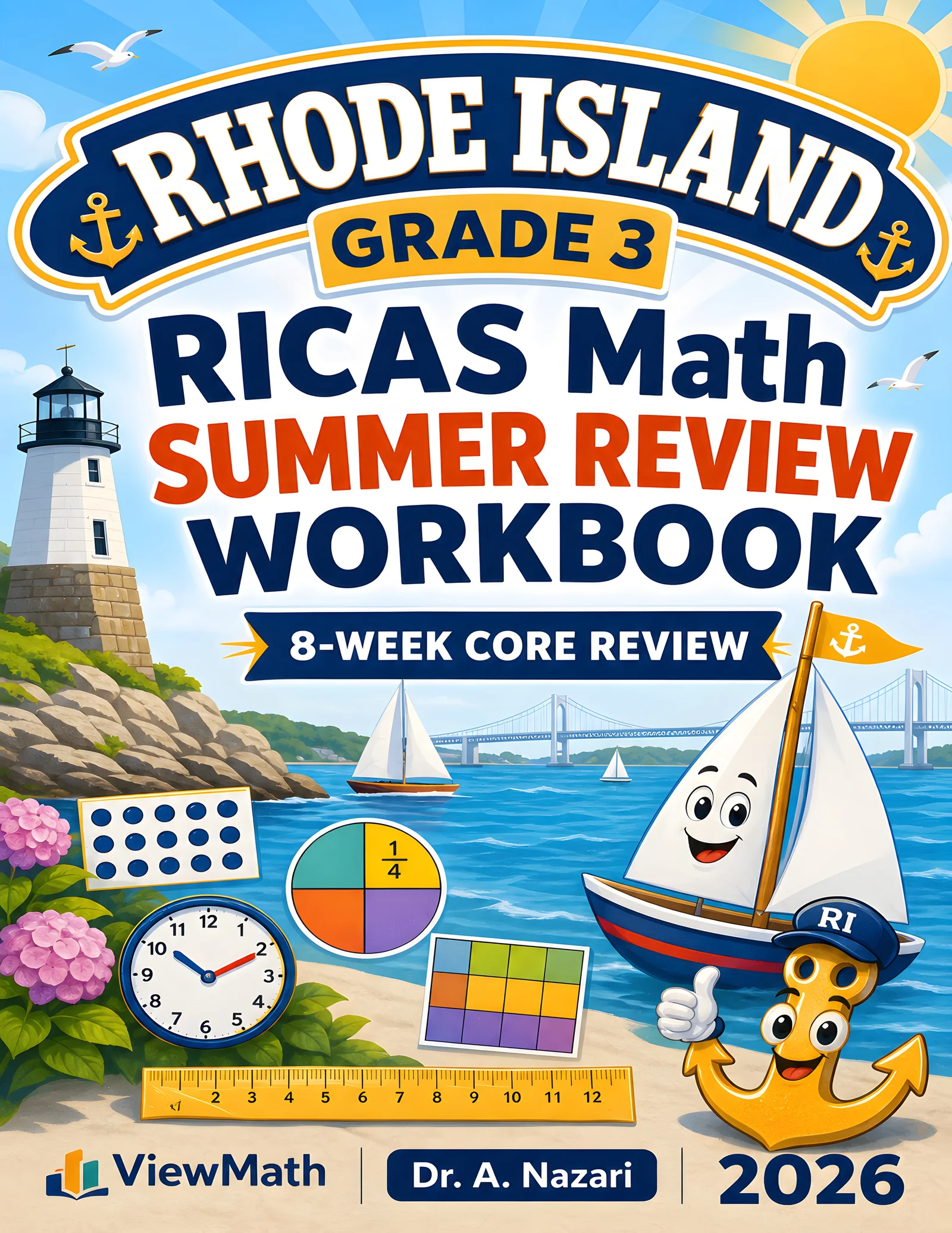 Rhode Island RICAS Grade 3 Math Summer Review Workbook