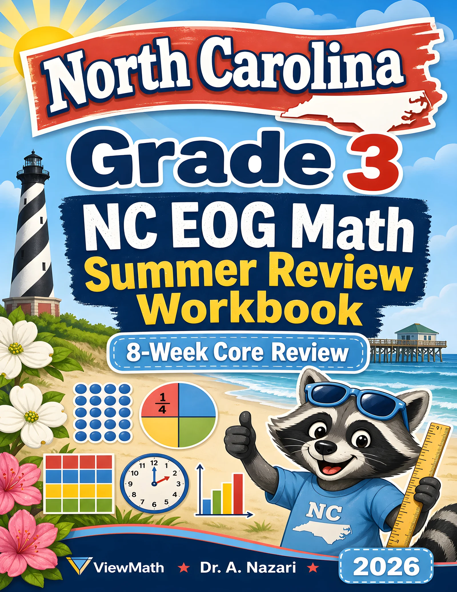 North Carolina NC EOG Grade 3 Math Summer Review Workbook