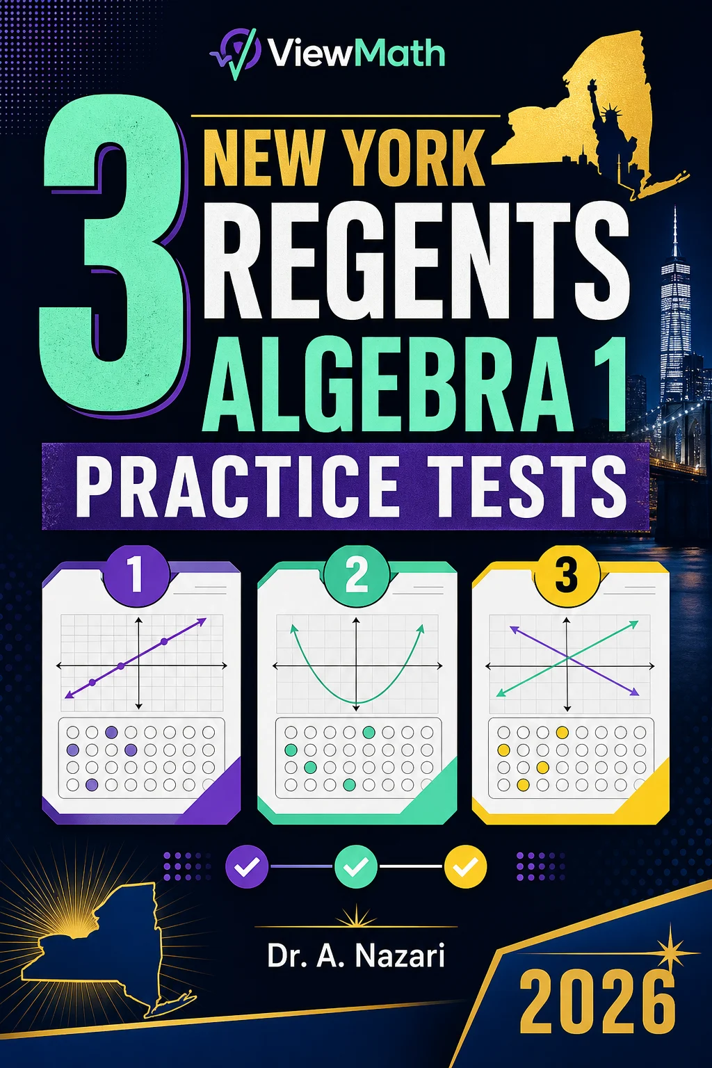3 New York Regents Algebra 1 Math Practice Tests