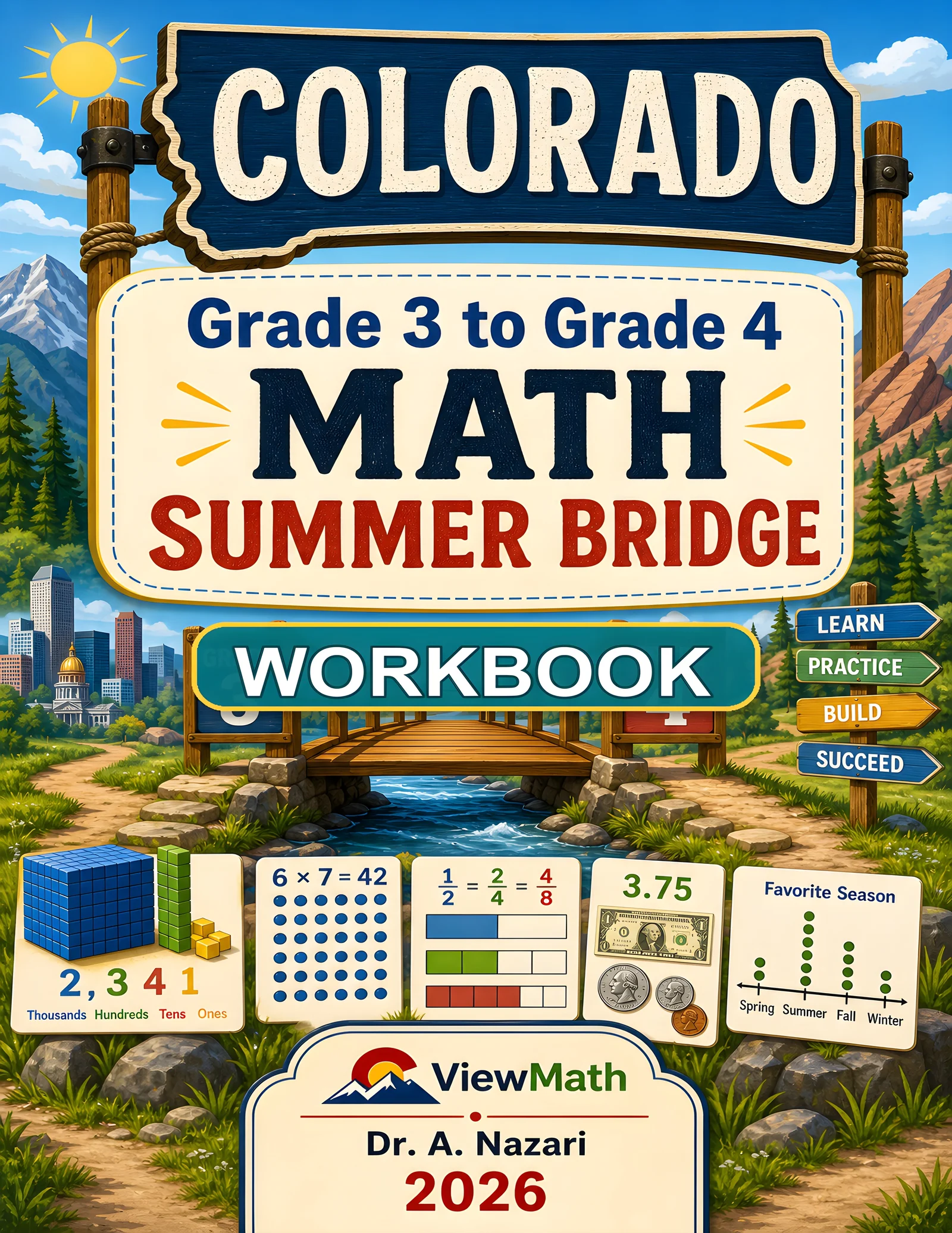 Colorado CMAS Grade 3 Math Summer Bridge Workbook