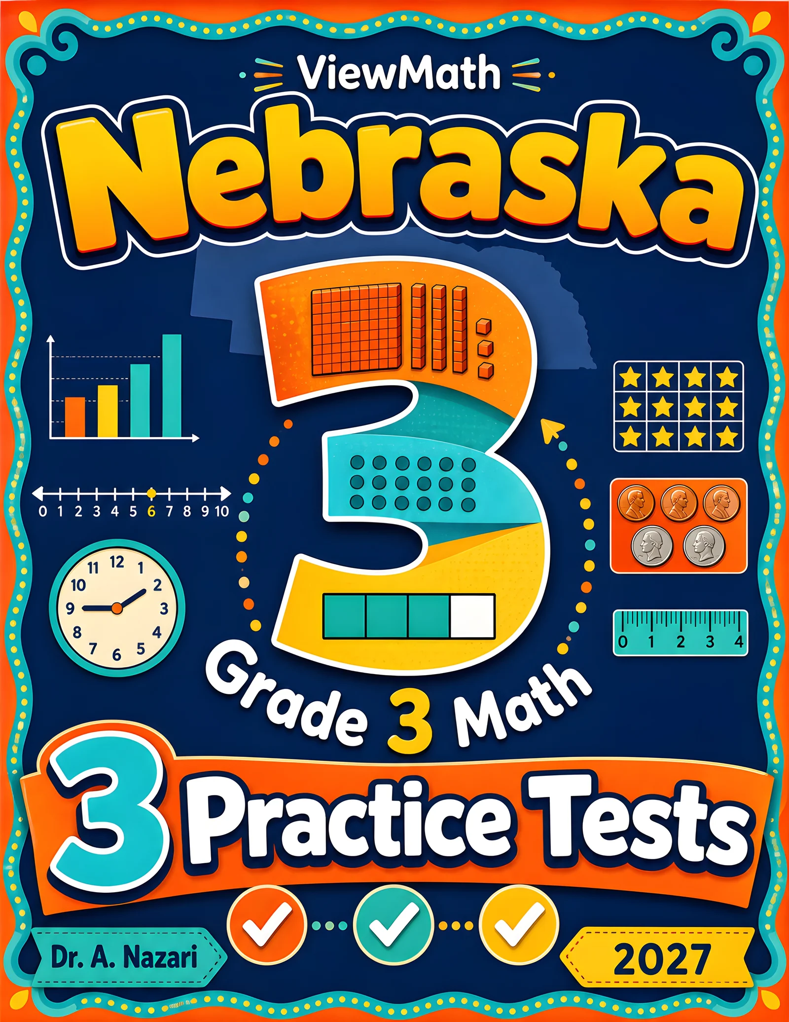 Nebraska NSCAS Grade 4 Math Practice Tests Bundle: 25 Unique Full-Length Tests
