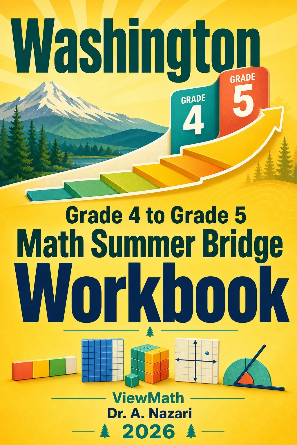 Washington SBA Grade 4 Math Summer Bridge Workbook