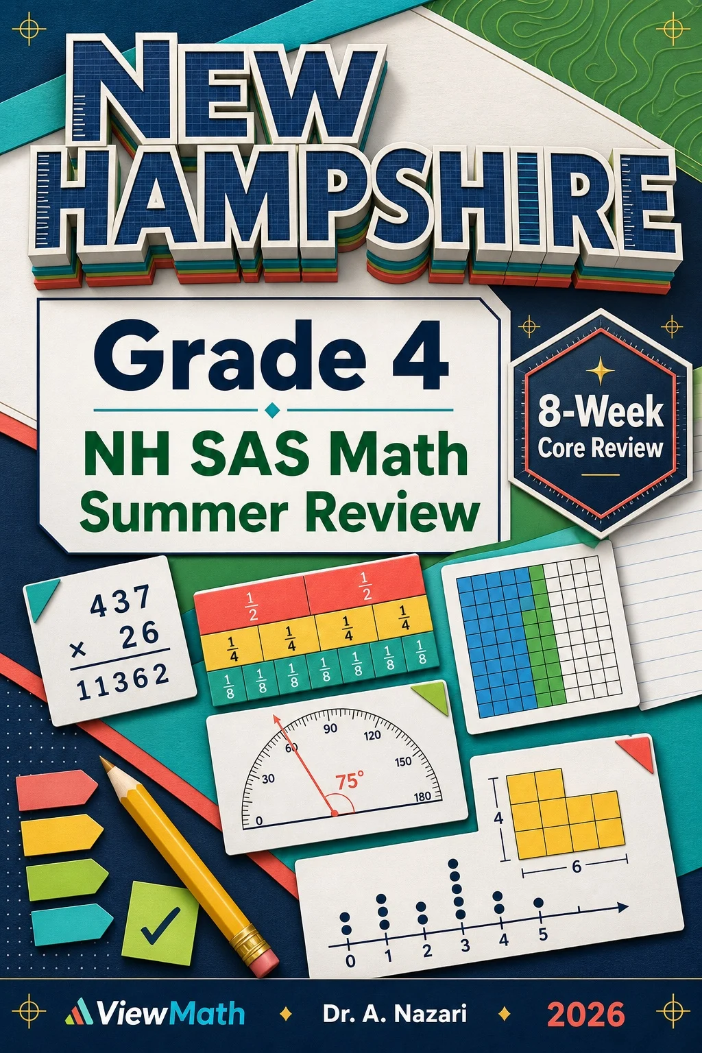 New Hampshire NH SAS Grade 4 Math Summer Review