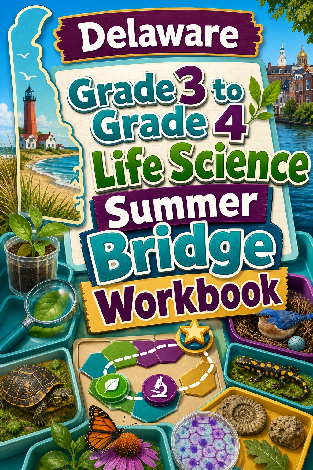 Delaware Grade 3 to Grade 4 Life Science Summer Bridge Workbook