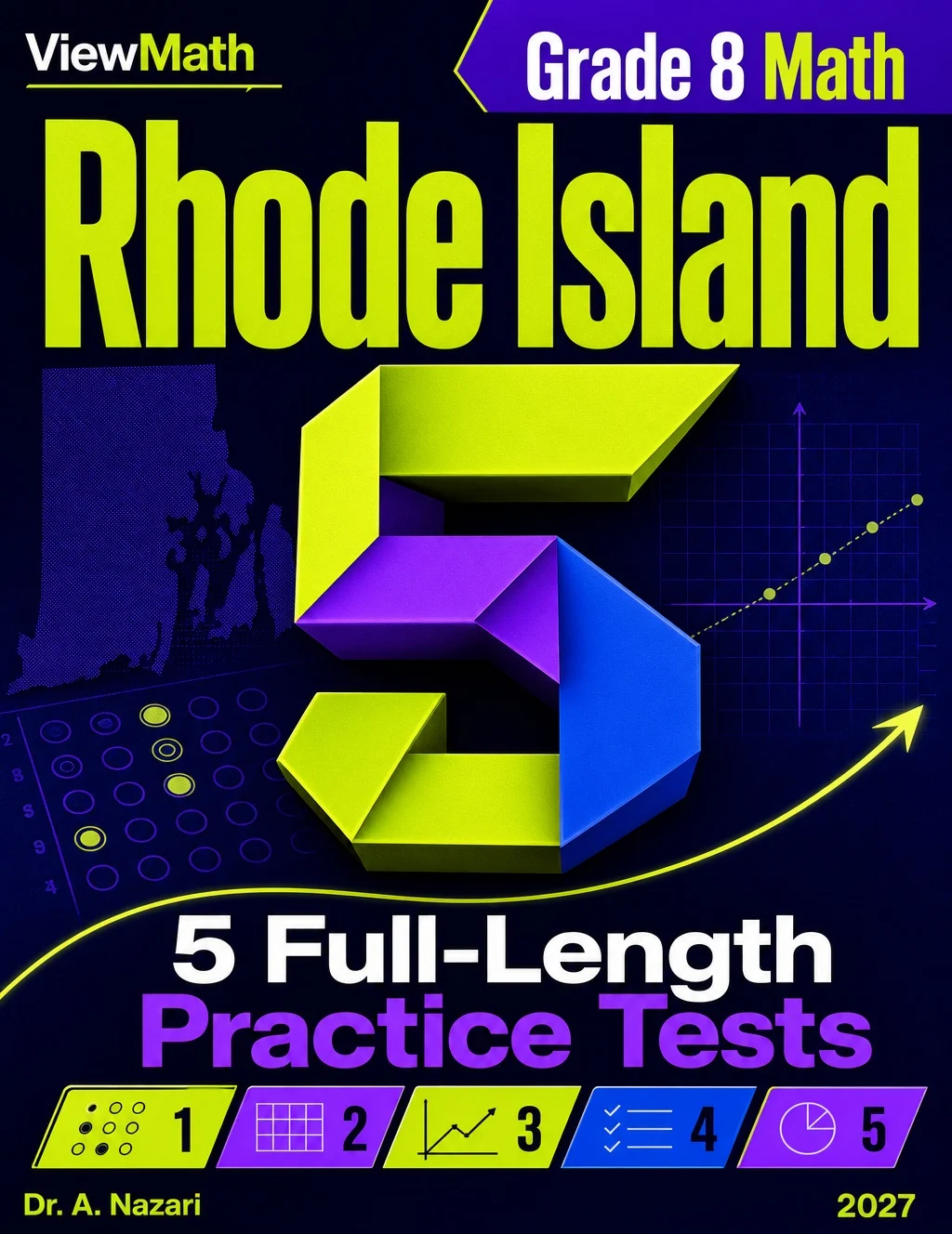 5 Full-Length Rhode Island RICAS Grade 8 Math Practice Tests