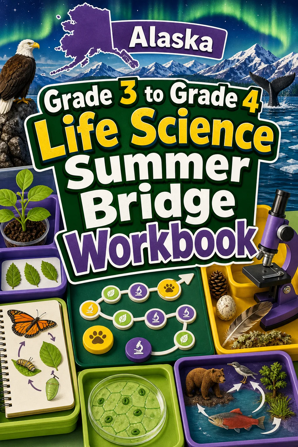 Alaska Grade 3 to Grade 4 Life Science Summer Bridge Workbook