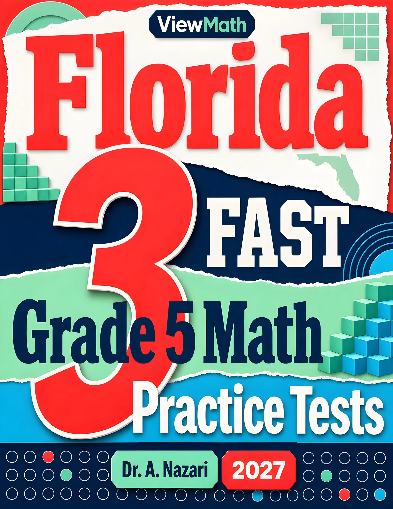 Florida FAST Grade 5 Math Practice Tests Bundle: 25 Unique Full-Length Tests