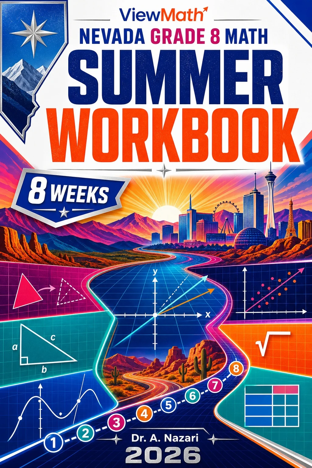 Nevada SBAC Grade 8 Math Summer Review Workbook