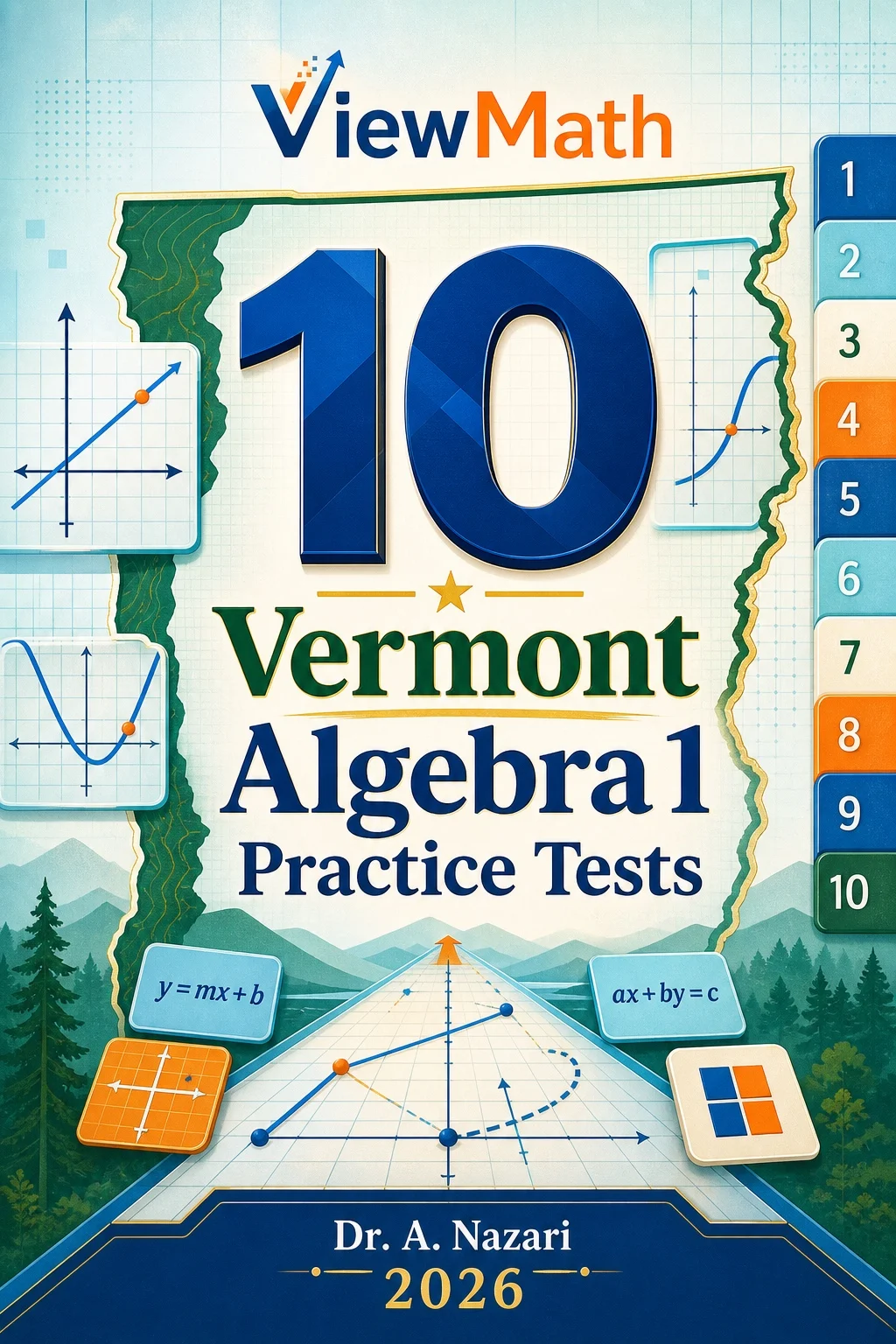 10 Vermont SBAC Algebra 1 Math Practice Tests