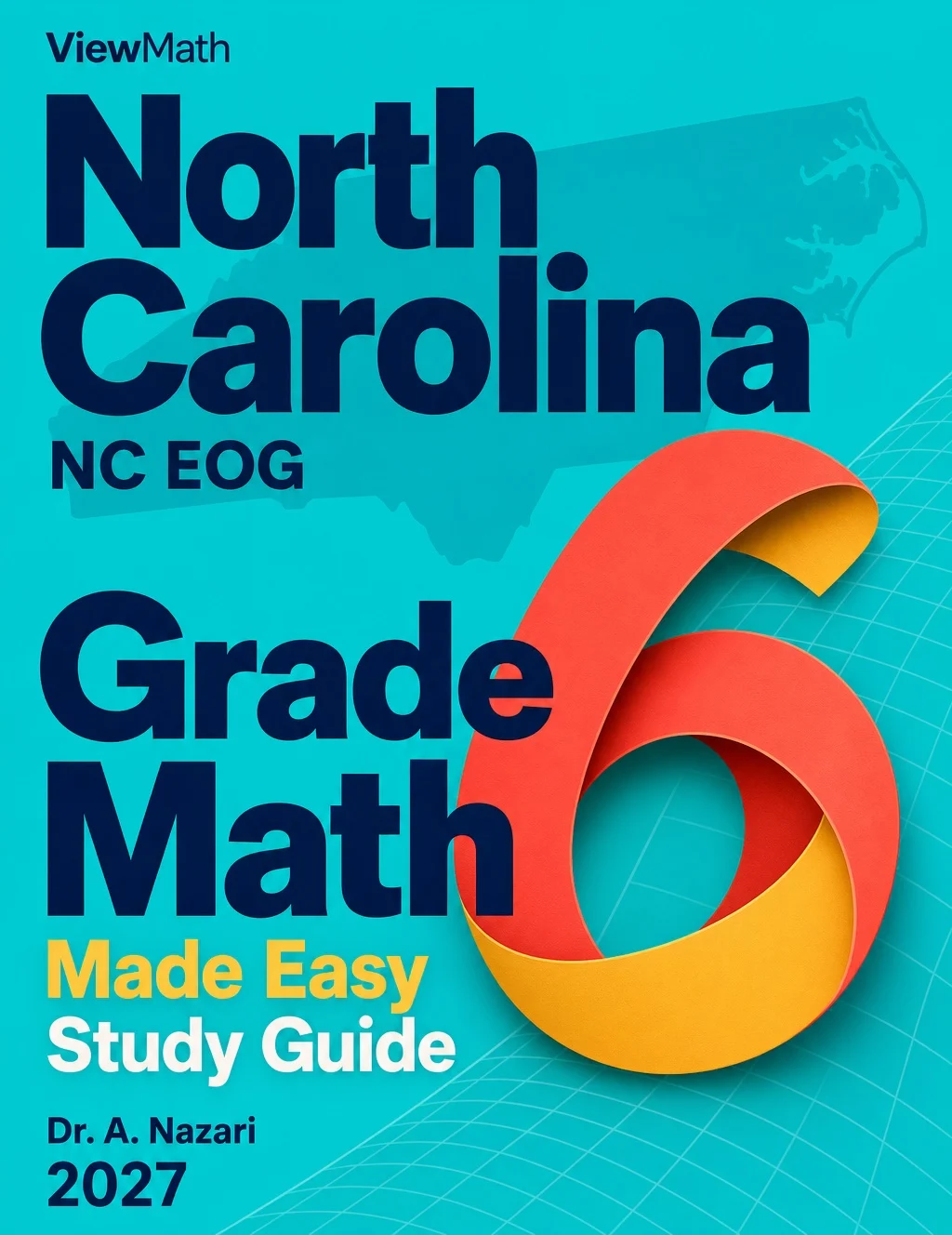 North Carolina NC EOG Grade 6 Math Learn & Test Bundle: 7 Books & 25 Tests