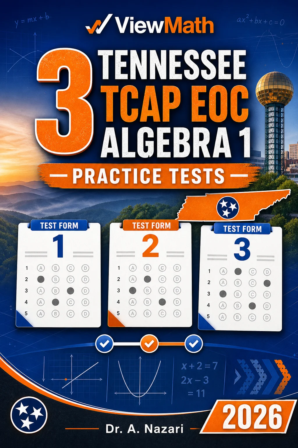 3 Tennessee TCAP EOC Algebra 1 Math Practice Tests