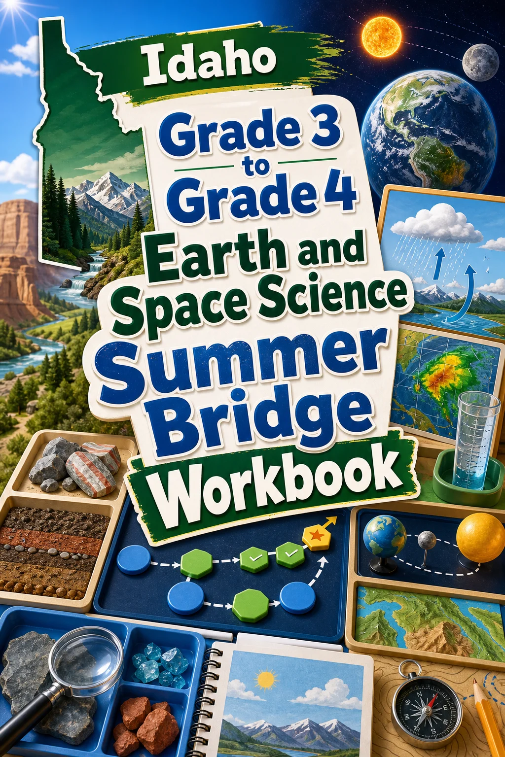 Idaho Grade 3 to Grade 4 Earth and Space Science Summer Bridge Workbook