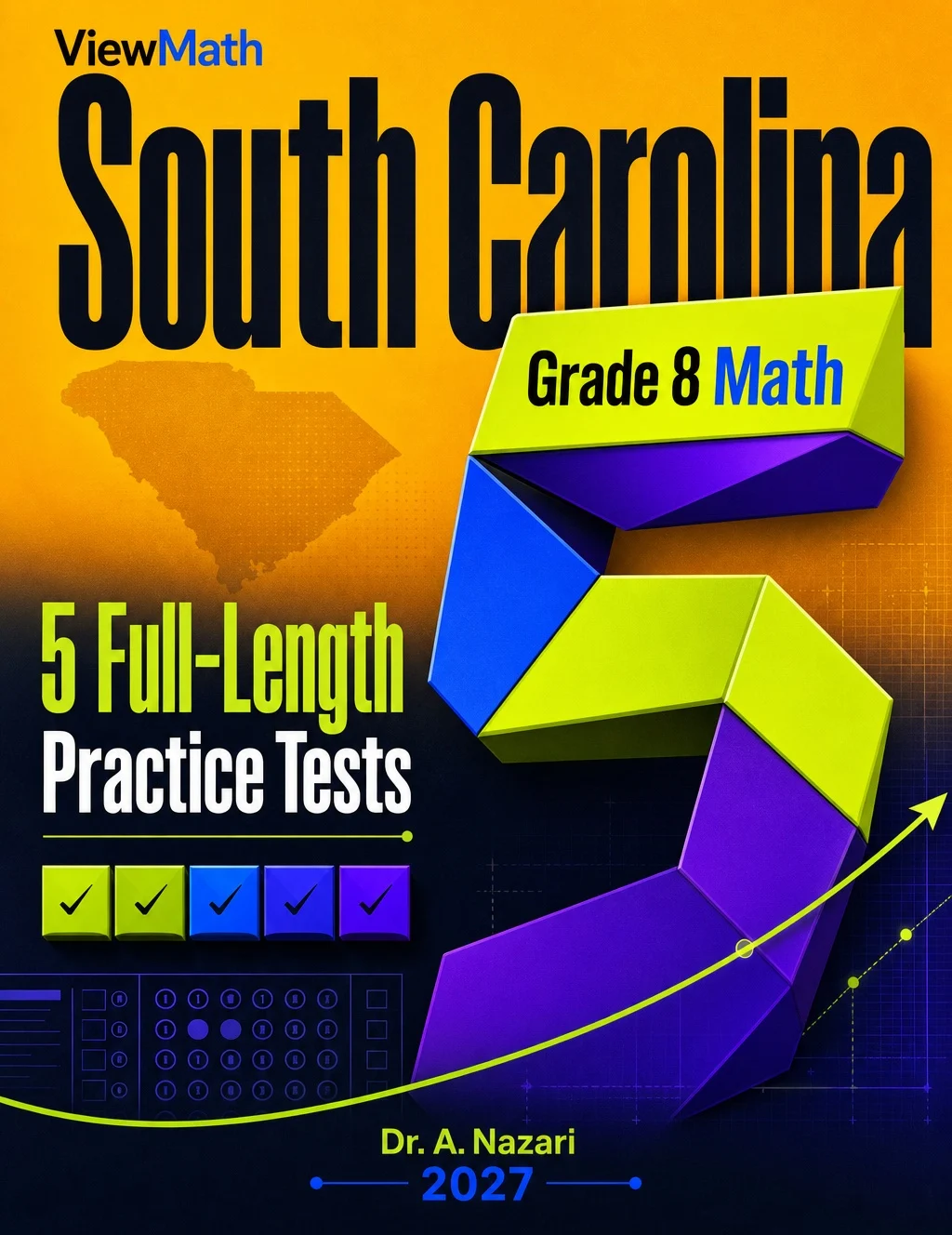 5 Full-Length South Carolina SC READY Grade 8 Math Practice Tests