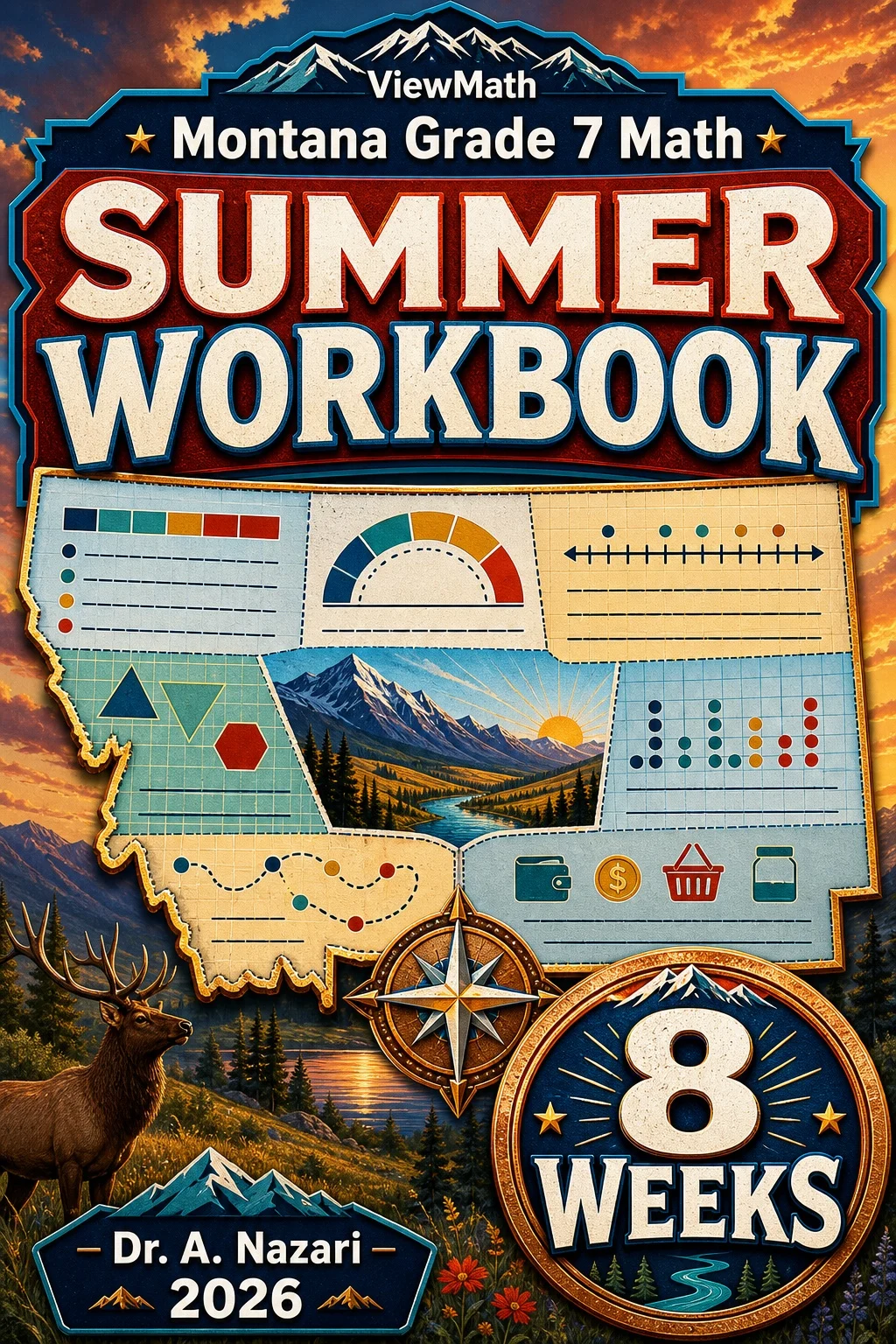 Montana MontCAS Grade 7 Math Summer Review Workbook