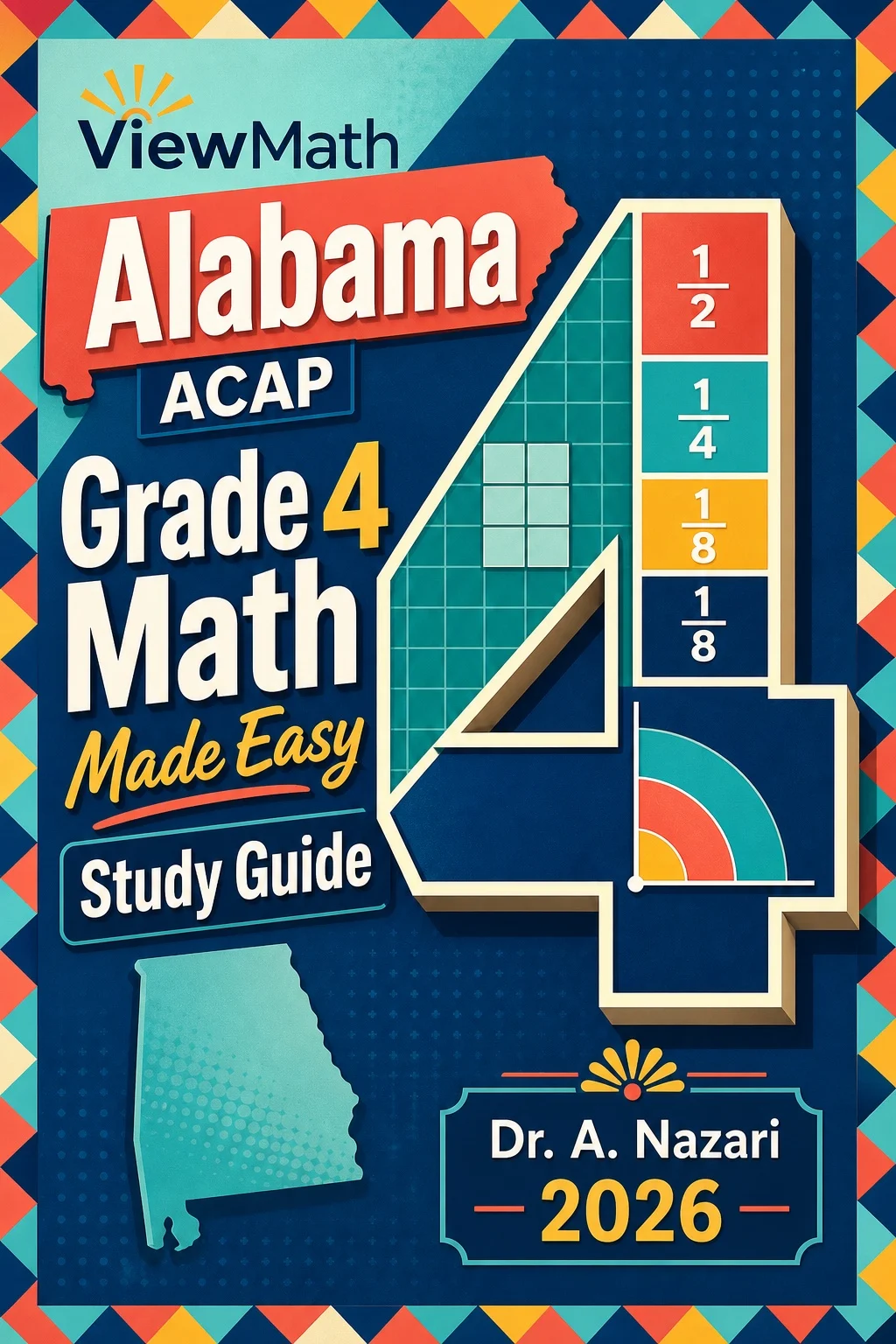 Alabama ACAP Grade 4 Math Learn & Test Bundle: 3 Guides, Workbook & 25 Tests