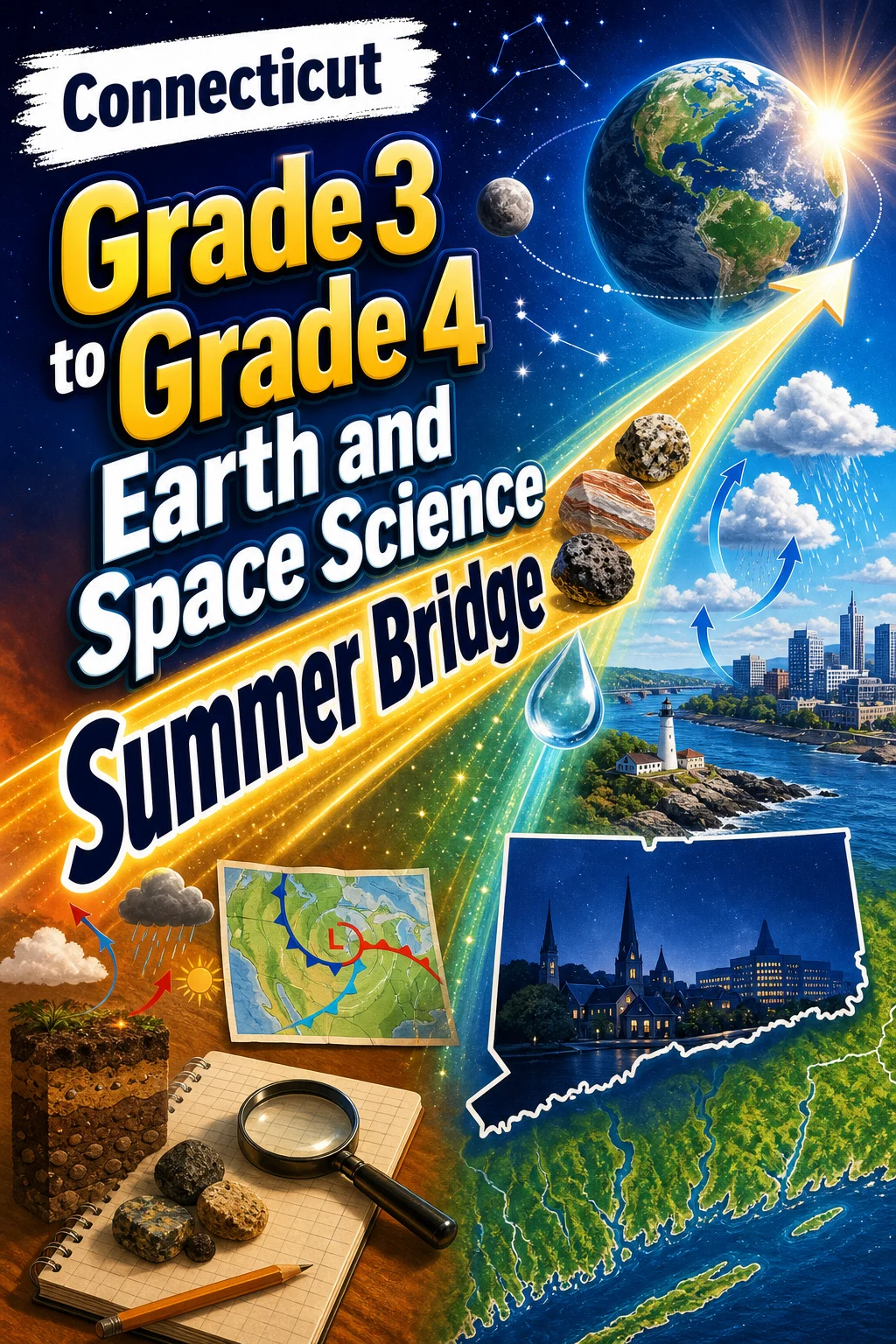 Connecticut Grade 3 to Grade 4 Earth and Space Science Summer Bridge
