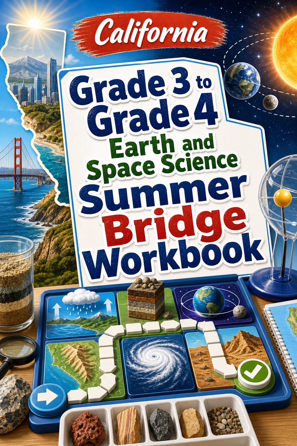 California Grade 3 to Grade 4 Earth and Space Science Summer Bridge Workbook