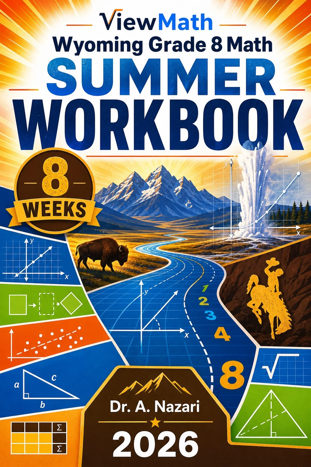 Wyoming WY-TOPP Grade 8 Math Summer Review Workbook