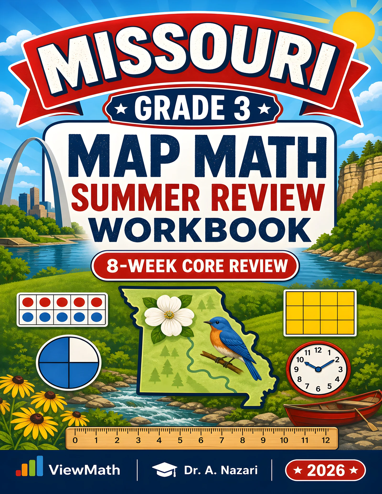 Missouri MAP Grade 3 Math Summer Review Workbook
