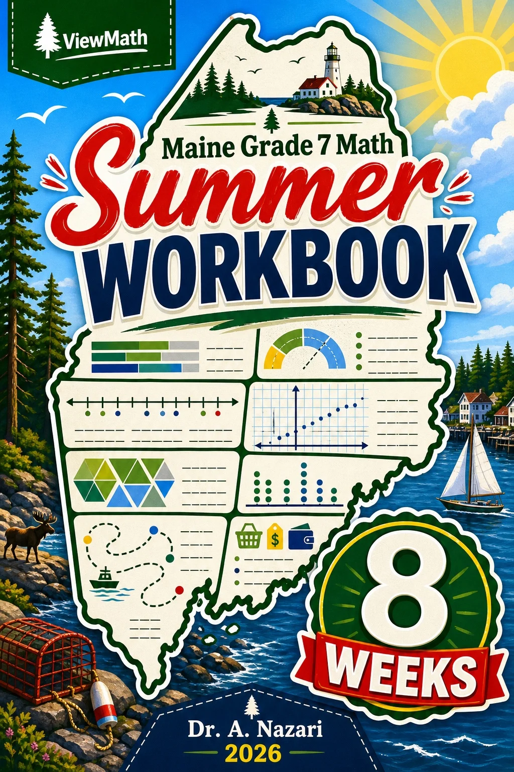 Maine MTYA Grade 7 Math Summer Review Workbook