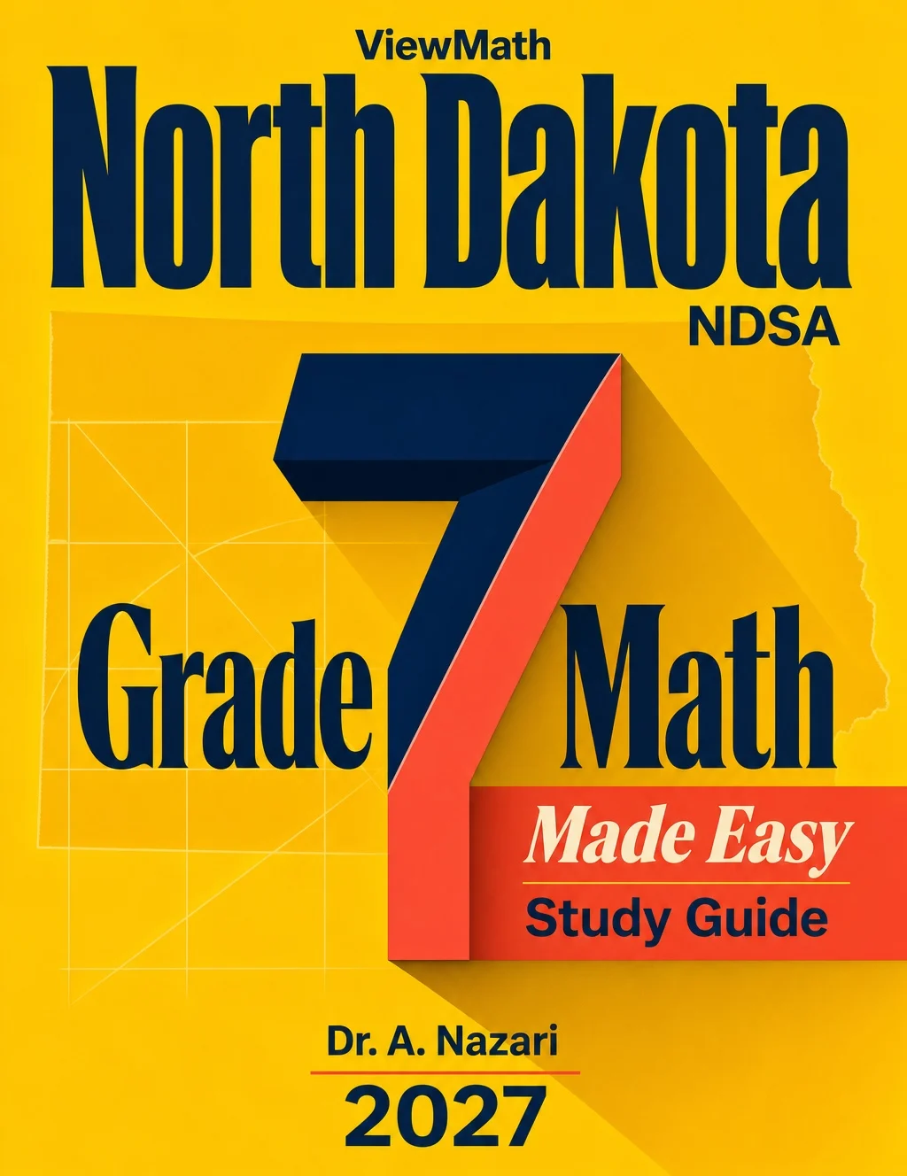 North Dakota NDSA Grade 7 Math Learn & Test Bundle: 7 Books & 25 Tests