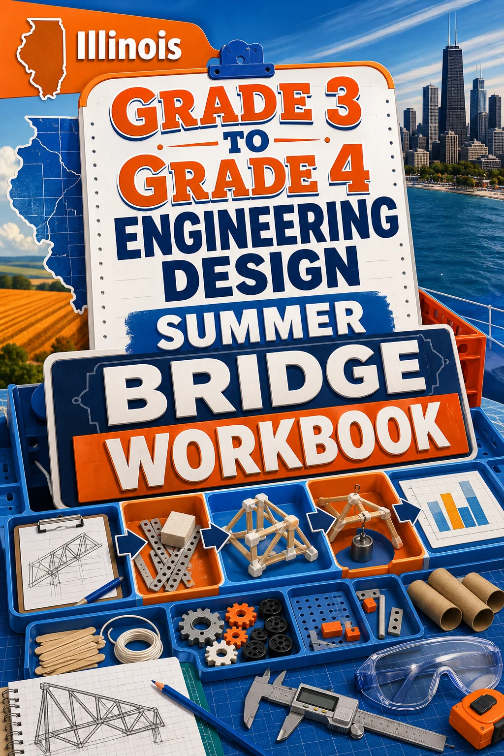 Illinois Grade 3 to Grade 4 Engineering Design Summer Bridge Workbook
