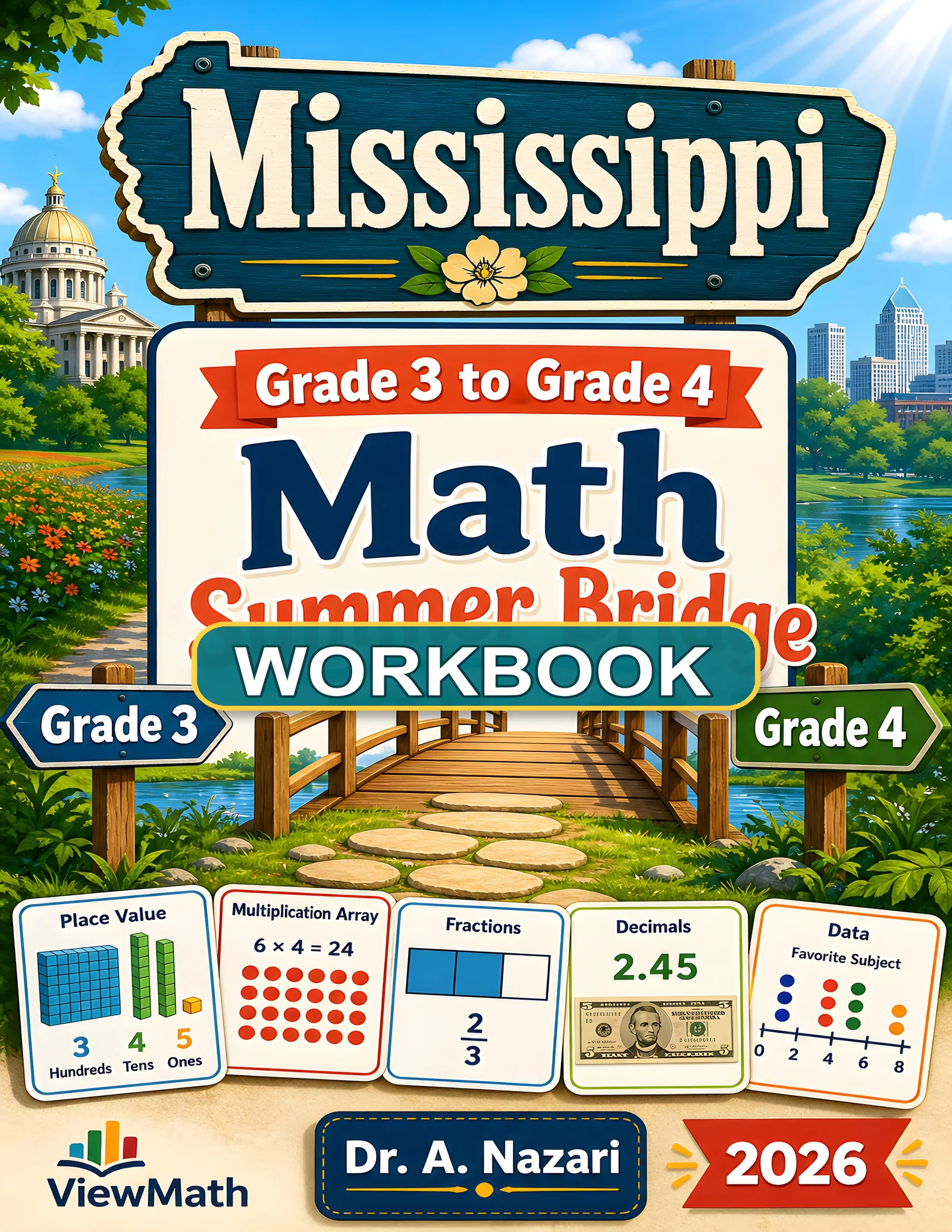 Mississippi MAAP Grade 3 Math Summer Bridge Workbook