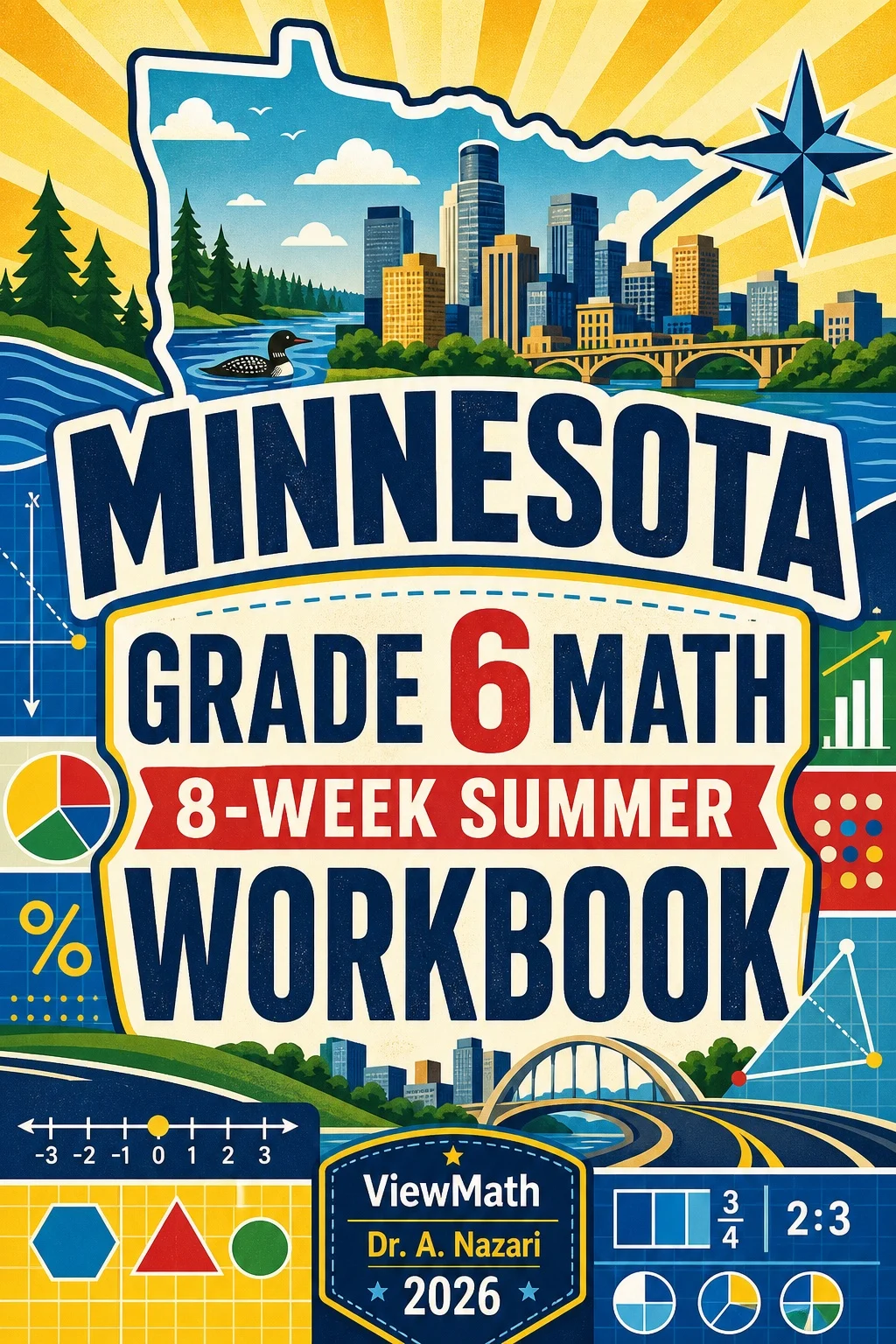 Minnesota MCA Grade 6 Math Summer Review Workbook