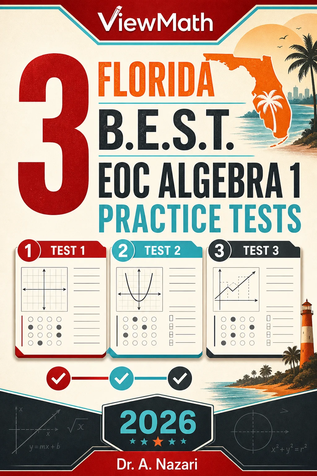 3 Florida B.E.S.T. EOC Algebra 1 Math Practice Tests