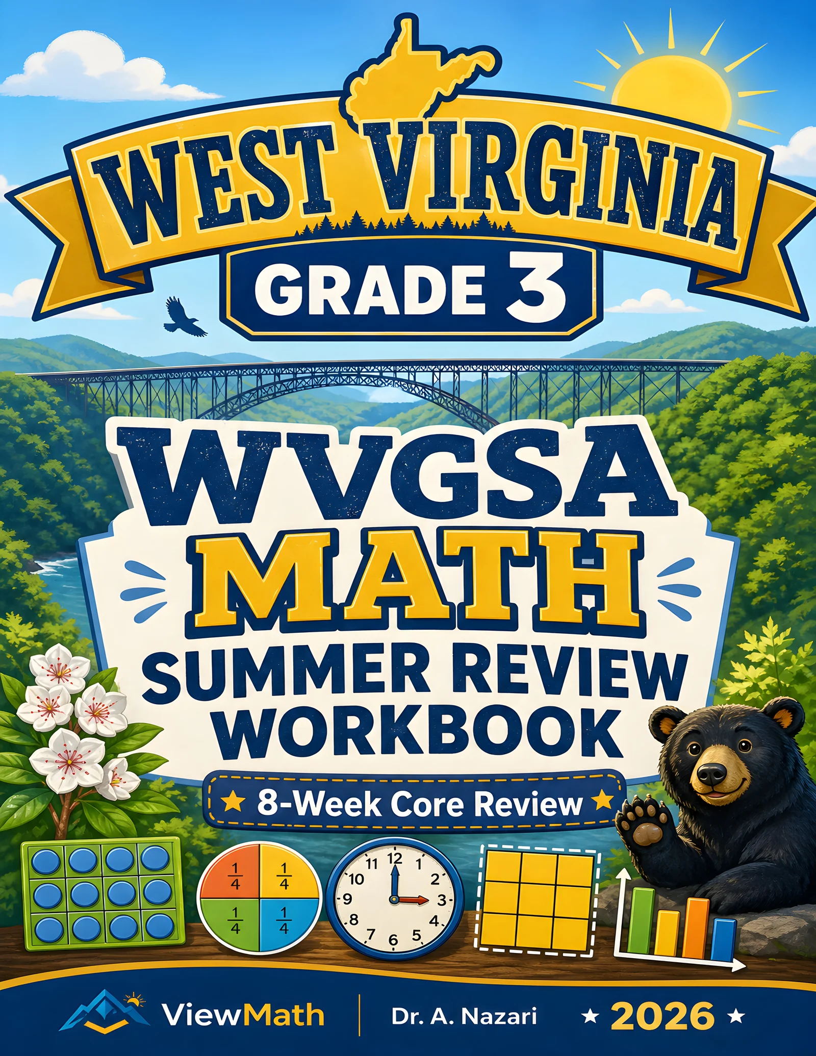 West Virginia WVGSA Grade 3 Math Summer Review Workbook