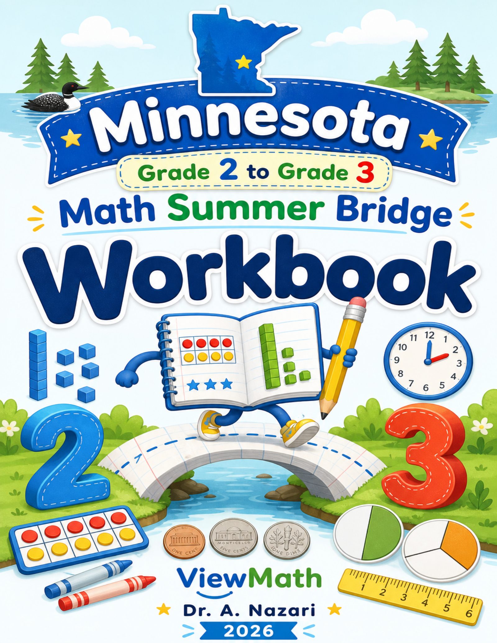 Minnesota Grade 2 to Grade 3 Math Summer Bridge Workbook