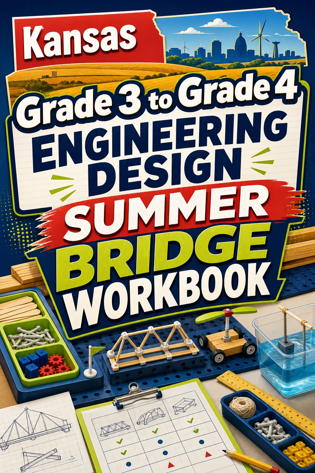 Kansas Grade 3 to Grade 4 Engineering Design Summer Bridge Workbook