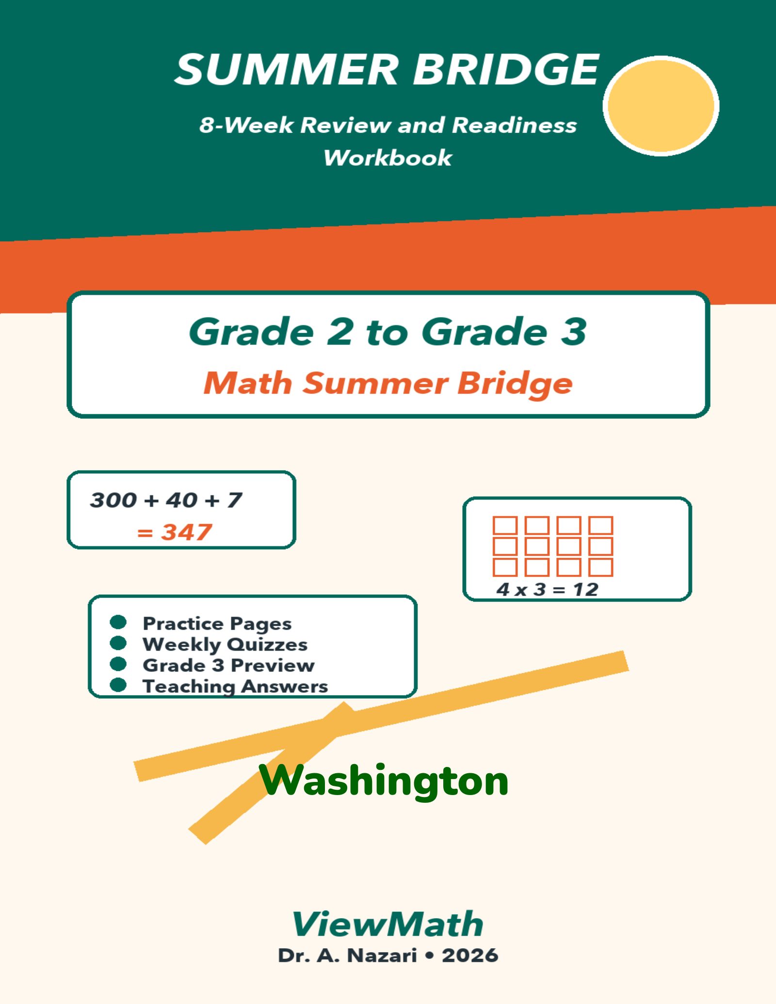 Washington Grade 2 to Grade 3 Math Summer Bridge