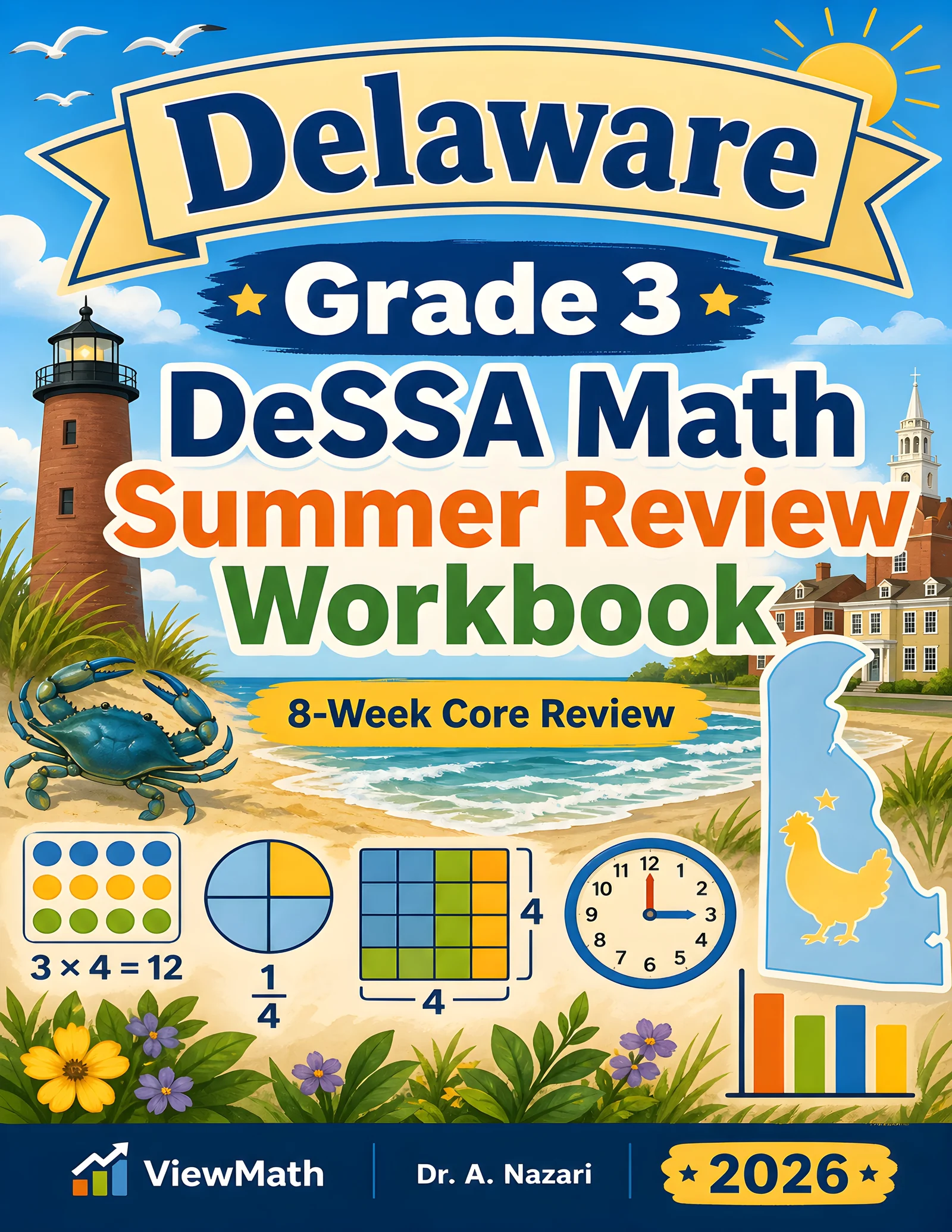Delaware DeSSA Grade 3 Math Summer Review Workbook