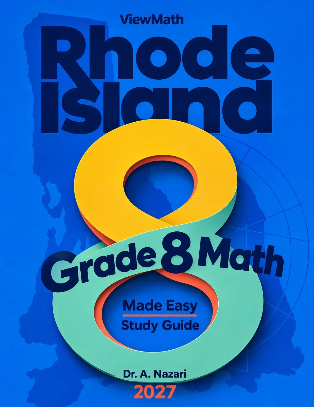 Rhode Island RICAS Grade 8 Math Learn & Test Bundle: 7 Books & 25 Tests