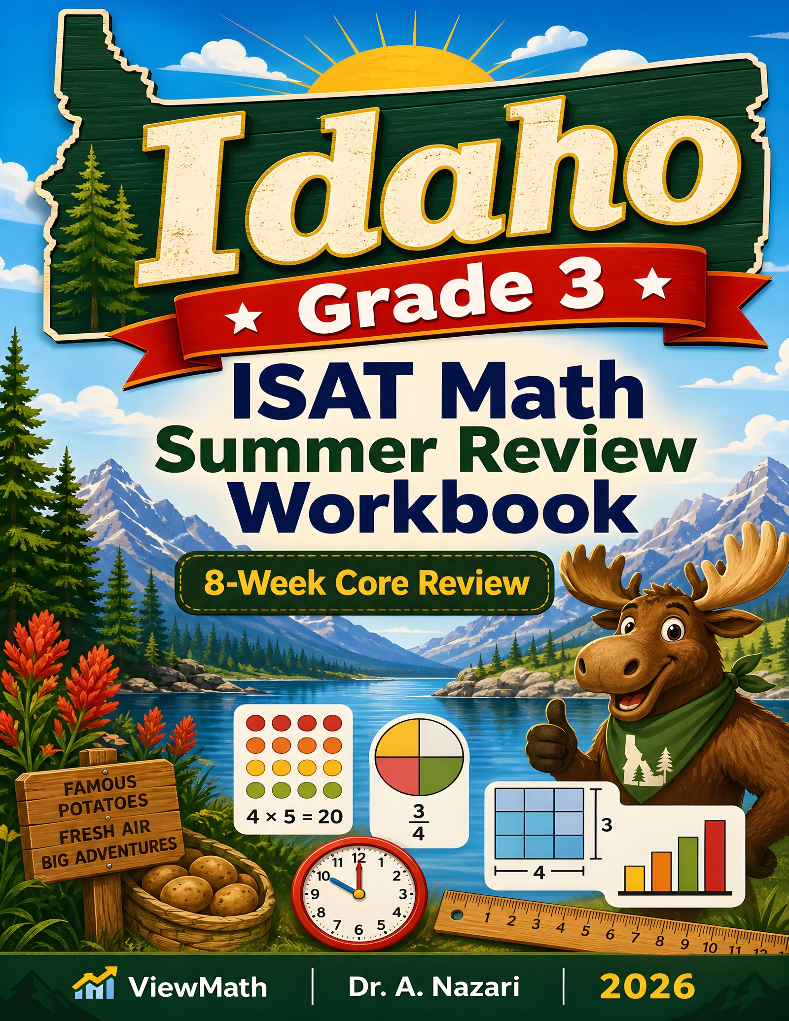 Idaho ISAT Grade 3 Math Summer Review Workbook