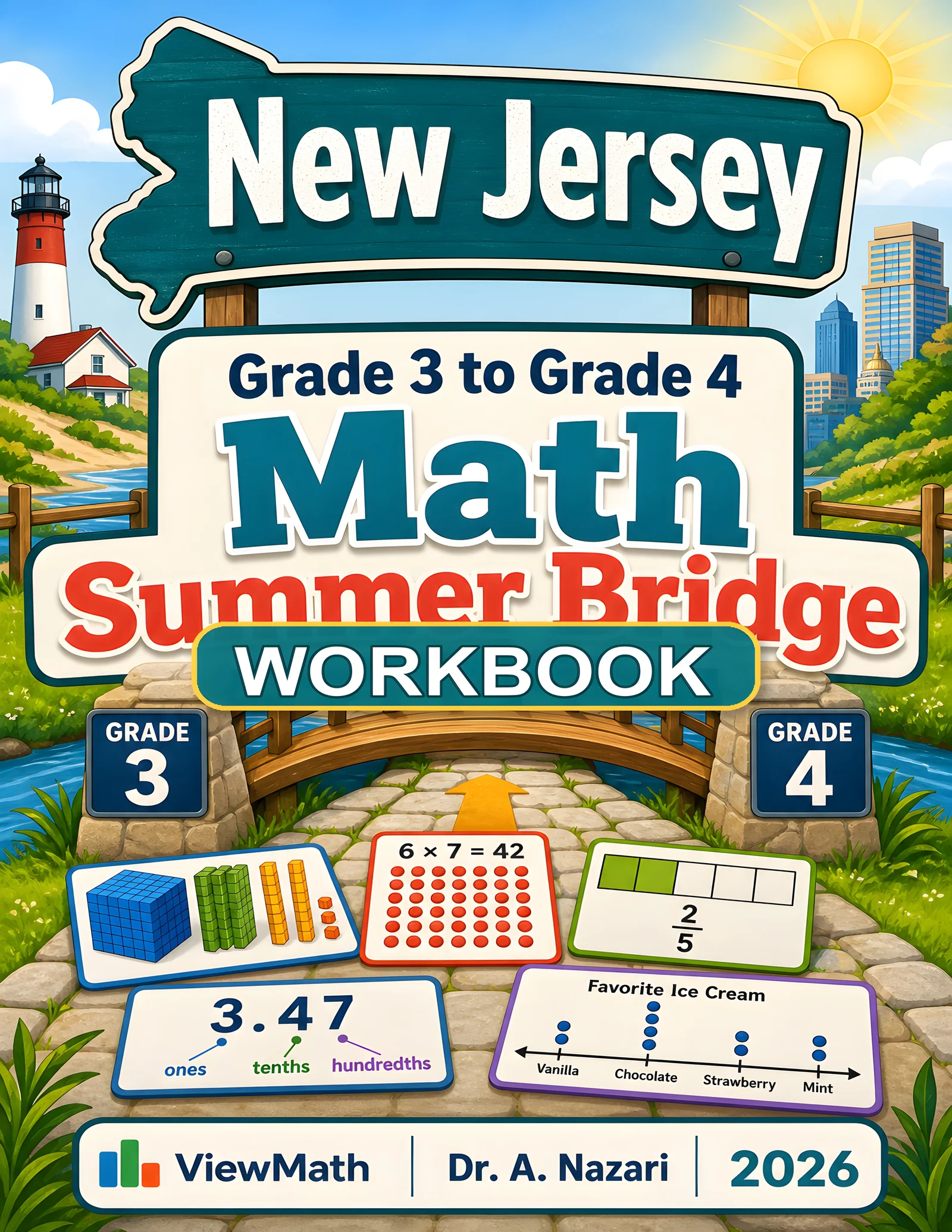 New Jersey NJSLA Grade 3 Math Summer Bridge Workbook